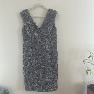 Marina‎ Formal Dress Cocktail Mother of Bride Rosette Sequin Classy 8 Wedding